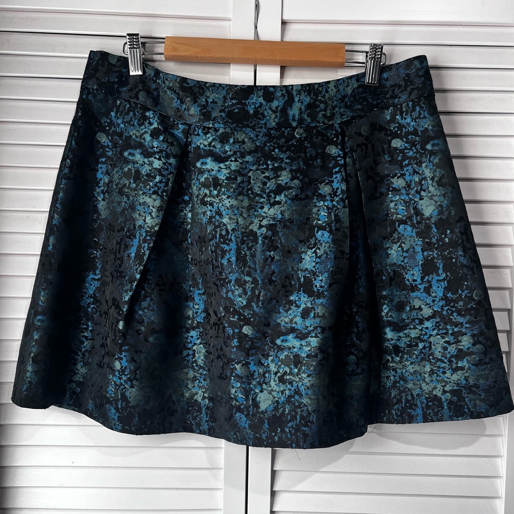 Blue and Black Women's Skirt